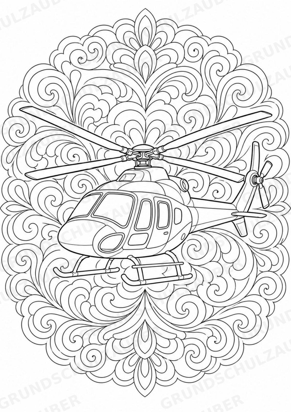 Transportmittel Mandalas Ausmalbilder – Sport – 15 Malvorlagen – Materialseite 8