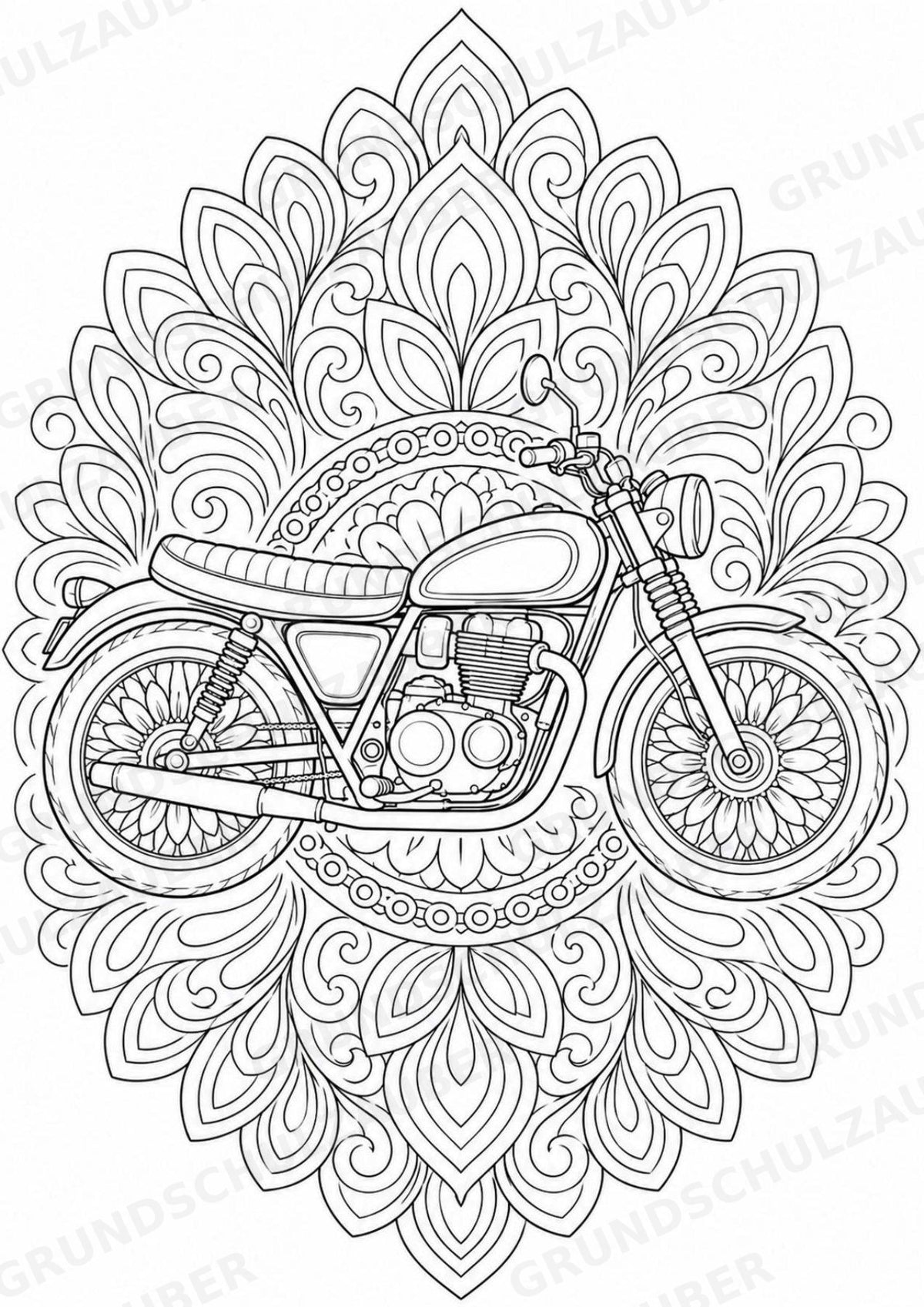 Transportmittel Mandalas Ausmalbilder – Sport – 15 Malvorlagen – Materialseite 9