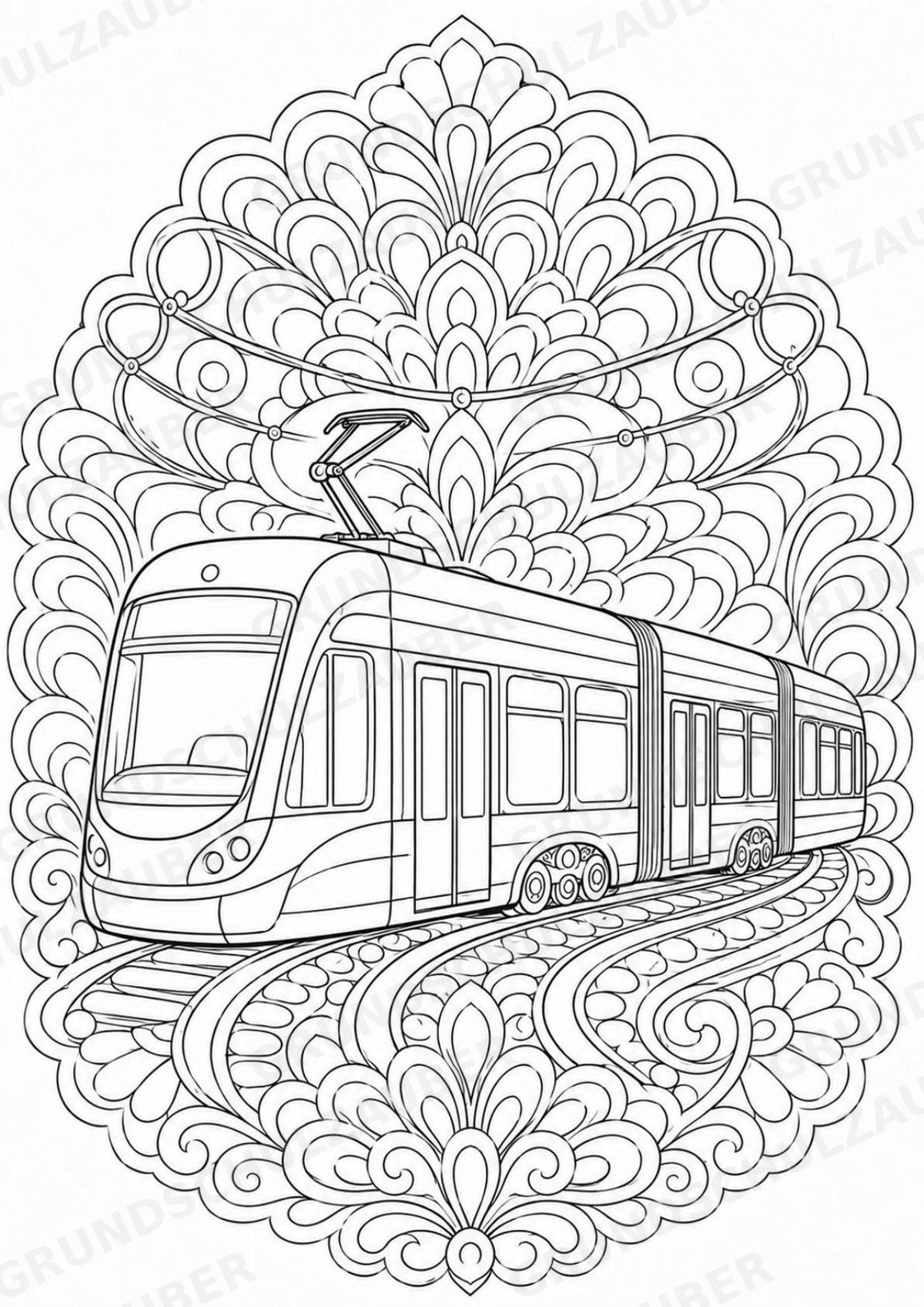 Transportmittel Mandalas Ausmalbilder – Sport – 15 Malvorlagen – Materialseite 10