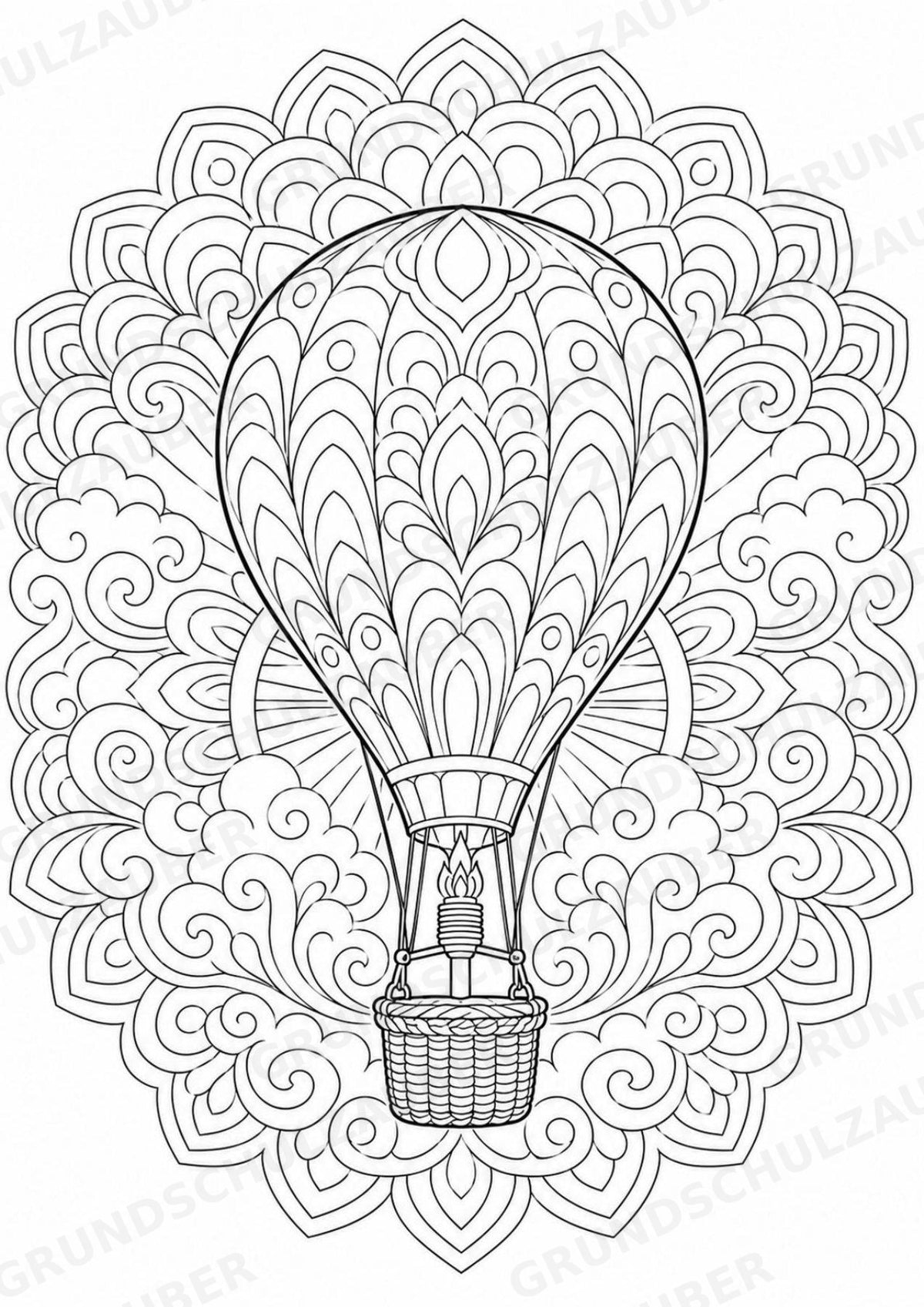 Transportmittel Mandalas Ausmalbilder – Sport – 15 Malvorlagen – Materialseite 12