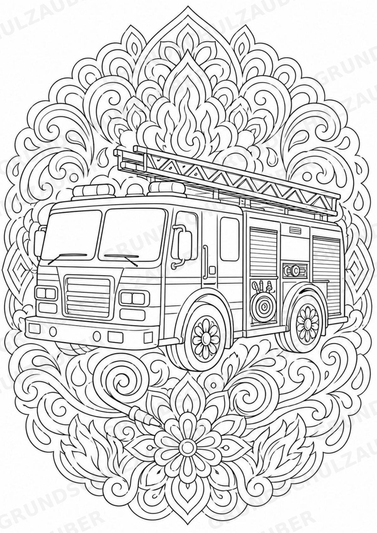 Transportmittel Mandalas Ausmalbilder – Sport – 15 Malvorlagen – Materialseite 14