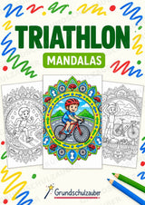 Triathlon Mandalas Ausmalbilder – Sport – 15 Malvorlagen – Cover