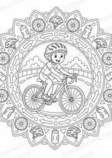 Triathlon Mandalas Ausmalbilder – Sport – 15 Malvorlagen – Materialseite 3
