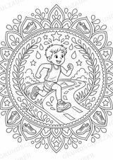 Triathlon Mandalas Ausmalbilder – Sport – 15 Malvorlagen – Materialseite 4