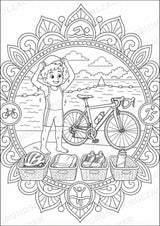 Triathlon Mandalas Ausmalbilder – Sport – 15 Malvorlagen – Materialseite 5