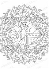 Triathlon Mandalas Ausmalbilder – Sport – 15 Malvorlagen – Materialseite 10