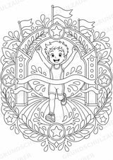 Triathlon Mandalas Ausmalbilder – Sport – 15 Malvorlagen – Materialseite 12