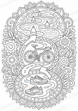 Triathlon Mandalas Ausmalbilder – Sport – 15 Malvorlagen – Materialseite 14