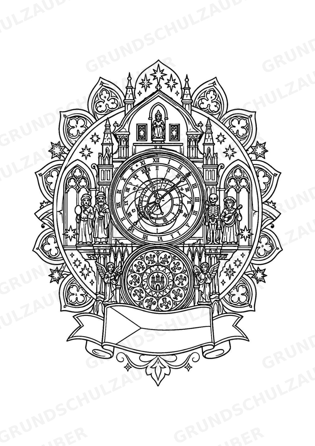 Tschechische Republik Mandalas Ausmalbilder – Länder und Kulturen – 15 Malvorlagen – Materialseite 3
