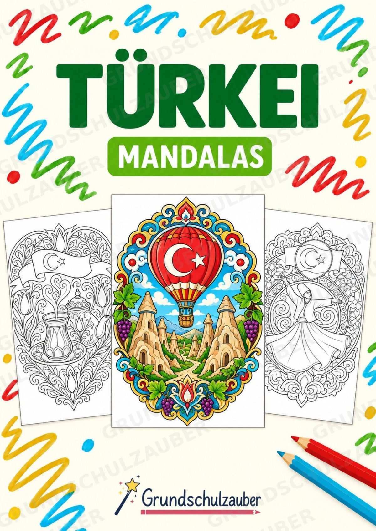 Türkei Mandalas Ausmalbilder – Länder und Kulturen – 15 Malvorlagen – Cover