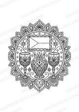 Tschechische Republik Mandalas Ausmalbilder – Länder und Kulturen – 15 Malvorlagen – Materialseite 6