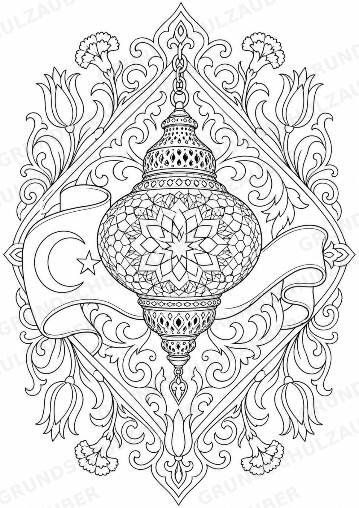 Türkei Mandalas Ausmalbilder – Länder und Kulturen – 15 Malvorlagen – Materialseite 7
