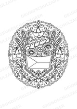 Tschechische Republik Mandalas Ausmalbilder – Länder und Kulturen – 15 Malvorlagen – Materialseite 12
