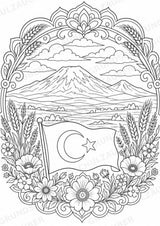 Türkei Mandalas Ausmalbilder – Länder und Kulturen – 15 Malvorlagen – Materialseite 9