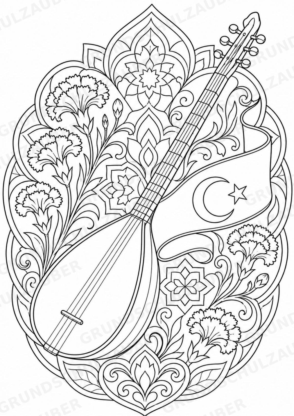 Türkei Mandalas Ausmalbilder – Länder und Kulturen – 15 Malvorlagen – Materialseite 10