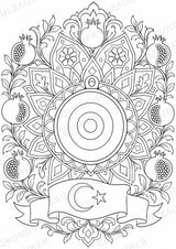 Türkei Mandalas Ausmalbilder – Länder und Kulturen – 15 Malvorlagen – Materialseite 14