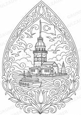 Türkei Mandalas Ausmalbilder – Länder und Kulturen – 15 Malvorlagen – Materialseite 15