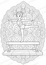 Turnen Mandalas Ausmalbilder – Sport – 15 Malvorlagen – Materialseite 2