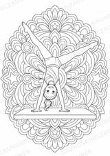 Turnen Mandalas Ausmalbilder – Sport – 15 Malvorlagen – Materialseite 3