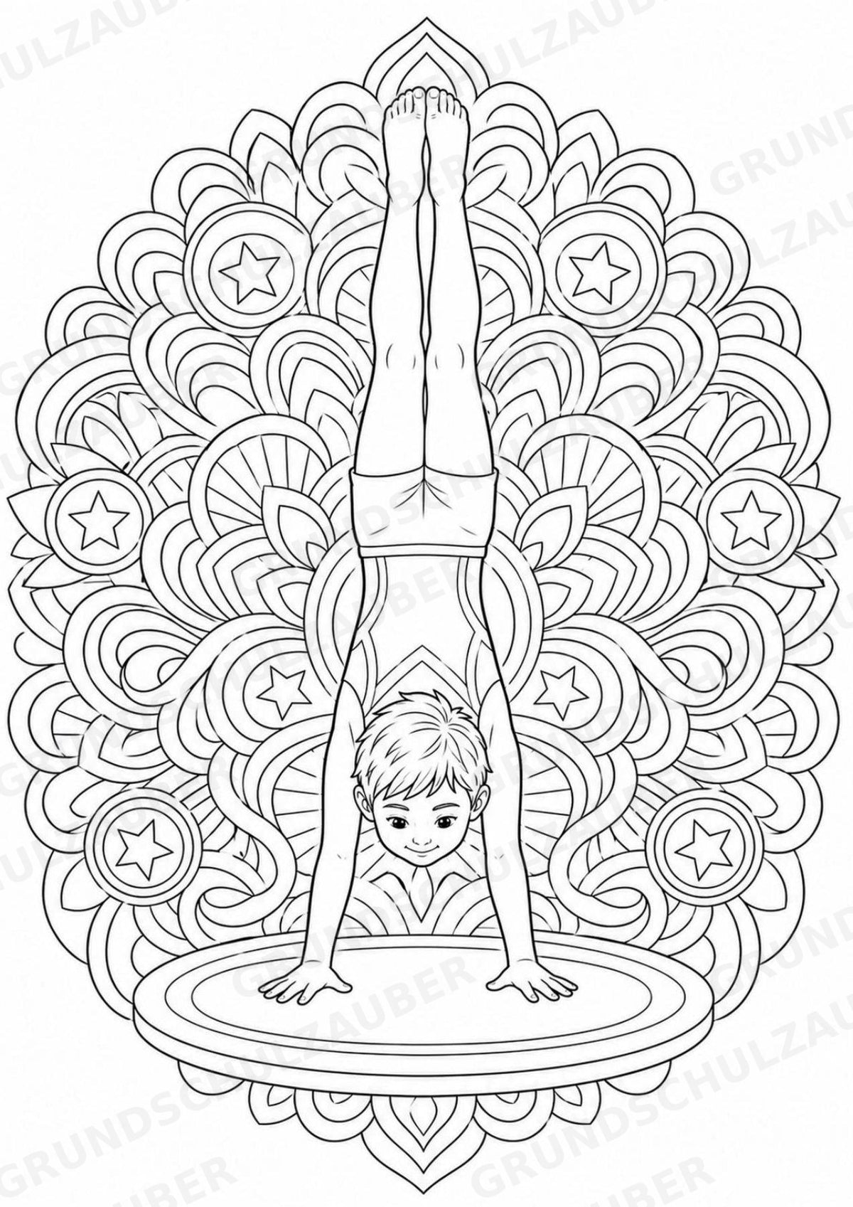 Turnen Mandalas Ausmalbilder – Sport – 15 Malvorlagen – Materialseite 4
