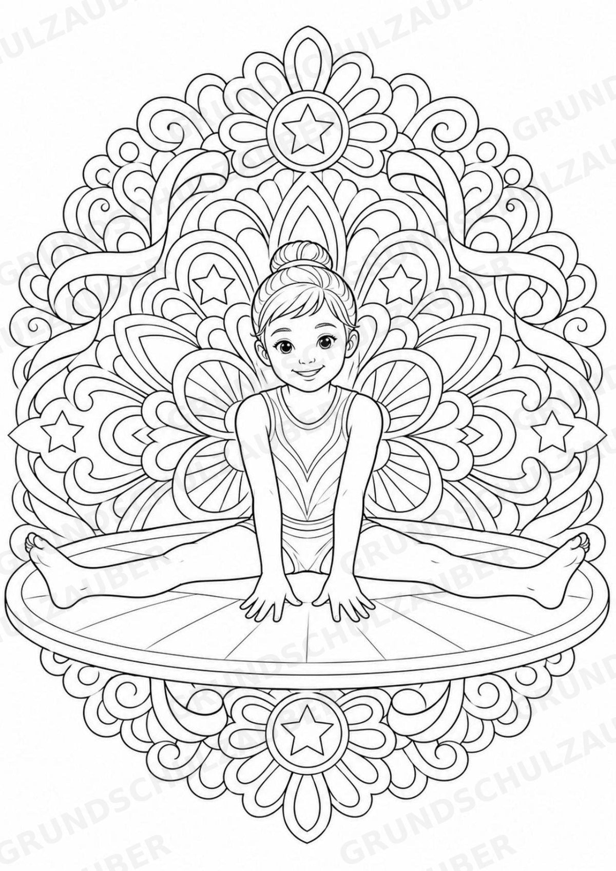 Turnen Mandalas Ausmalbilder – Sport – 15 Malvorlagen – Materialseite 6