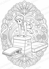 Turnen Mandalas Ausmalbilder – Sport – 15 Malvorlagen – Materialseite 10