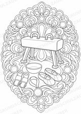 Turnen Mandalas Ausmalbilder – Sport – 15 Malvorlagen – Materialseite 16