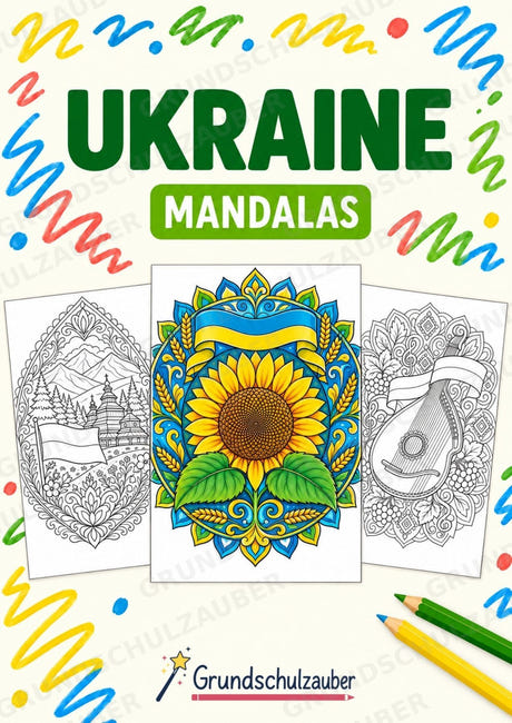 Ukraine Mandalas Ausmalbilder – Länder und Kulturen – 15 Malvorlagen – Cover