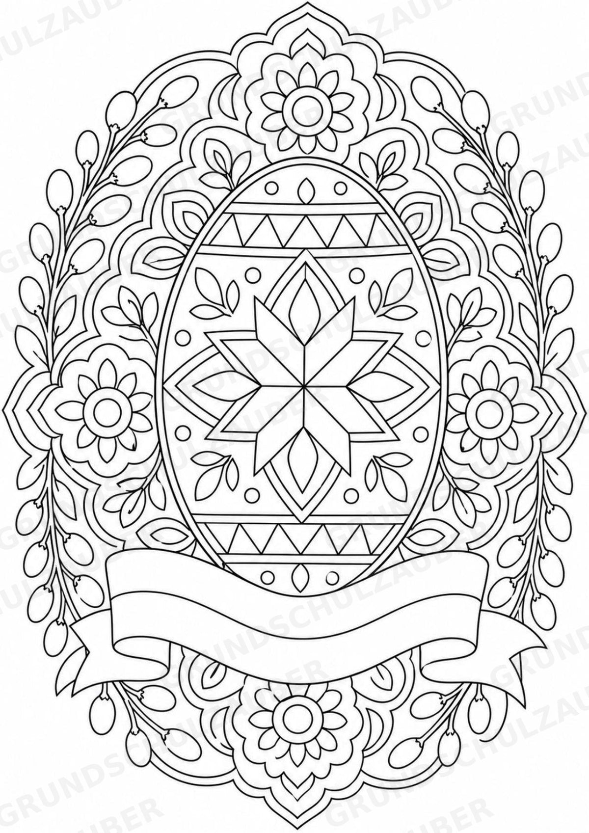 Ukraine Mandalas Ausmalbilder – Länder und Kulturen – 15 Malvorlagen – Materialseite 6
