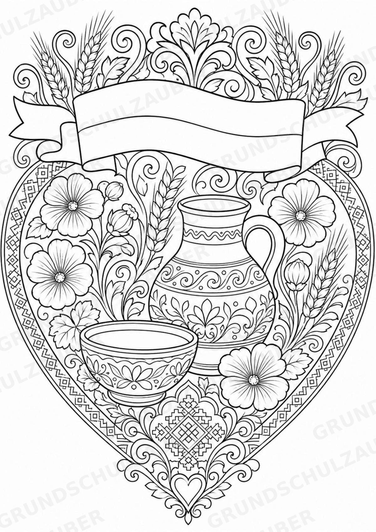 Ukraine Mandalas Ausmalbilder – Länder und Kulturen – 15 Malvorlagen – Materialseite 8