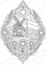 Ukraine Mandalas Ausmalbilder – Länder und Kulturen – 15 Malvorlagen – Materialseite 11