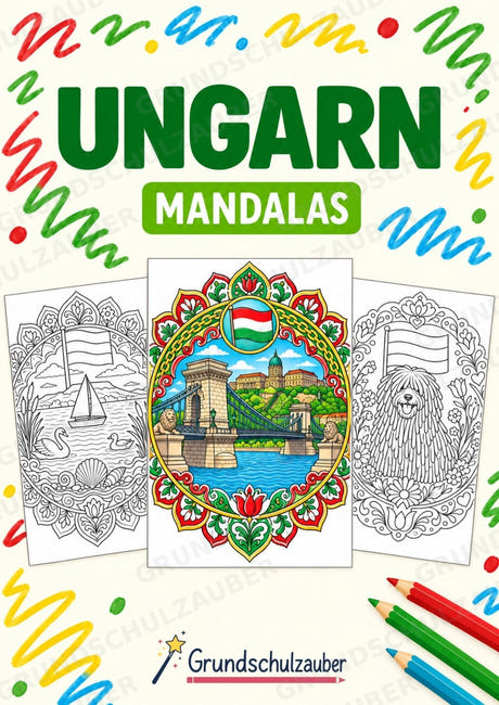 Ungarn Mandalas Ausmalbilder – Länder und Kulturen – 15 Malvorlagen – Cover