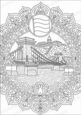 Ungarn Mandalas Ausmalbilder – Länder und Kulturen – 15 Malvorlagen – Materialseite 3