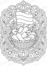 Ungarn Mandalas Ausmalbilder – Länder und Kulturen – 15 Malvorlagen – Materialseite 6