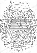 Ungarn Mandalas Ausmalbilder – Länder und Kulturen – 15 Malvorlagen – Materialseite 16