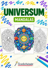 Universum Mandalas Ausmalbilder – Weltraum – 15 Malvorlagen – Cover