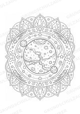Universum Mandalas Ausmalbilder – Weltraum – 15 Malvorlagen – Materialseite 13