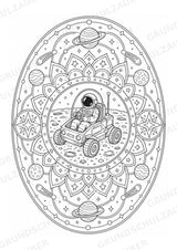 Universum Mandalas Ausmalbilder – Weltraum – 15 Malvorlagen – Materialseite 14
