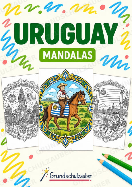 Uruguay Mandalas Ausmalbilder – Länder und Kulturen – 15 Malvorlagen – Cover
