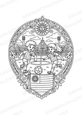 Uruguay Mandalas Ausmalbilder – Länder und Kulturen – 15 Malvorlagen – Materialseite 7