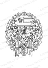 Uruguay Mandalas Ausmalbilder – Länder und Kulturen – 15 Malvorlagen – Materialseite 15
