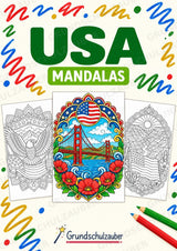 USA Mandalas Ausmalbilder – Länder und Kulturen – 15 Malvorlagen – Cover