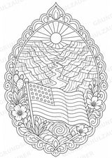USA Mandalas Ausmalbilder – Länder und Kulturen – 15 Malvorlagen – Materialseite 5