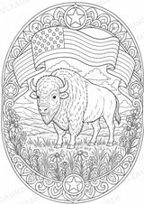 USA Mandalas Ausmalbilder – Länder und Kulturen – 15 Malvorlagen – Materialseite 9
