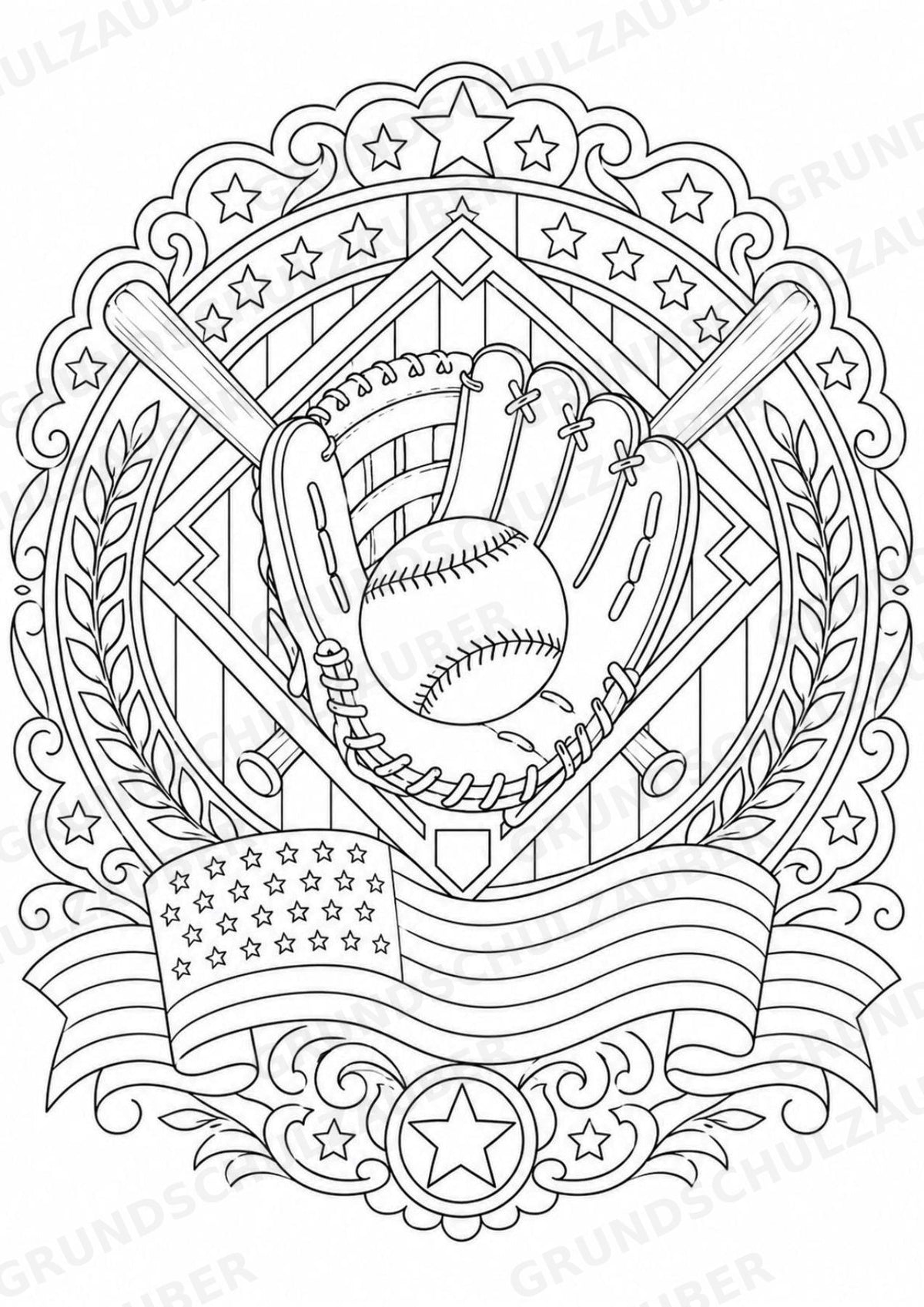 USA Mandalas Ausmalbilder – Länder und Kulturen – 15 Malvorlagen – Materialseite 13