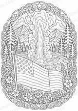 USA Mandalas Ausmalbilder – Länder und Kulturen – 15 Malvorlagen – Materialseite 14