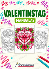 Valentinstag Mandalas Ausmalbilder – Liebe – 15 Malvorlagen – Cover