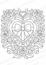 Valentinstag Mandalas Ausmalbilder – Liebe – 15 Malvorlagen – Materialseite 2