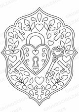 Valentinstag Mandalas Ausmalbilder – Liebe – 15 Malvorlagen – Materialseite 5
