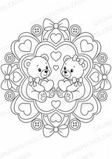 Valentinstag Mandalas Ausmalbilder – Liebe – 15 Malvorlagen – Materialseite 6
